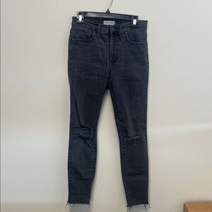 Madewell Black distressed Jeans